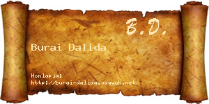 Burai Dalida névjegykártya